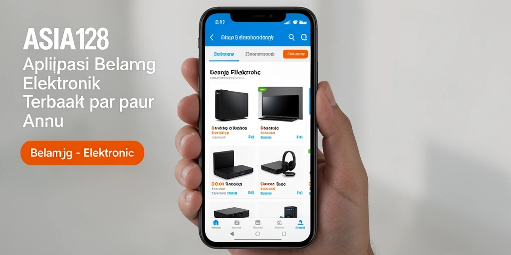 Tampilan antarmuka ASIA128 yang modern dan fungsional untuk belanja elektronik.