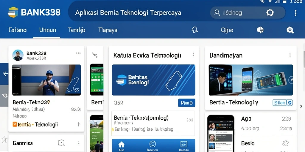 Tampilan antarmuka aplikasi BANK338 yang modern dan responsif.
