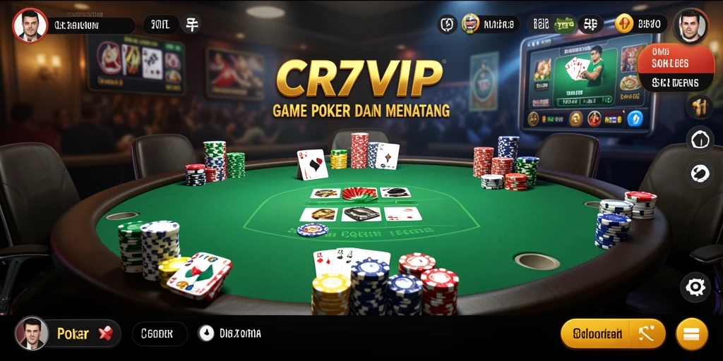 Tampilan antarmuka menarik dan fungsional dalam game Poker.