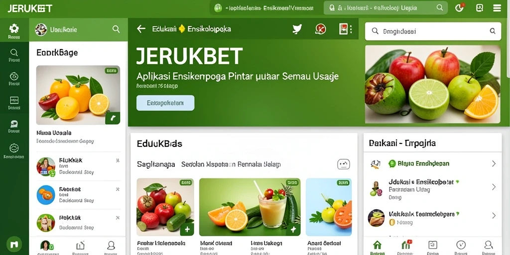 Antarmuka JERUKBET yang informatif dan mudah digunakan.