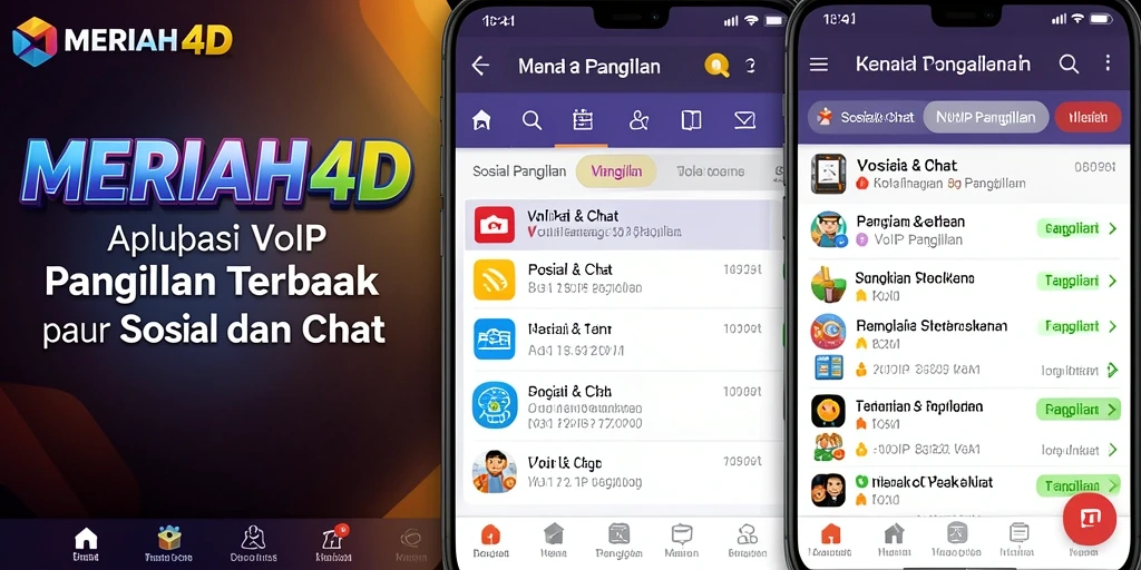 Tampilan antarmuka VoIP Panggilan MERIAH4D yang menarik dan intuitif.