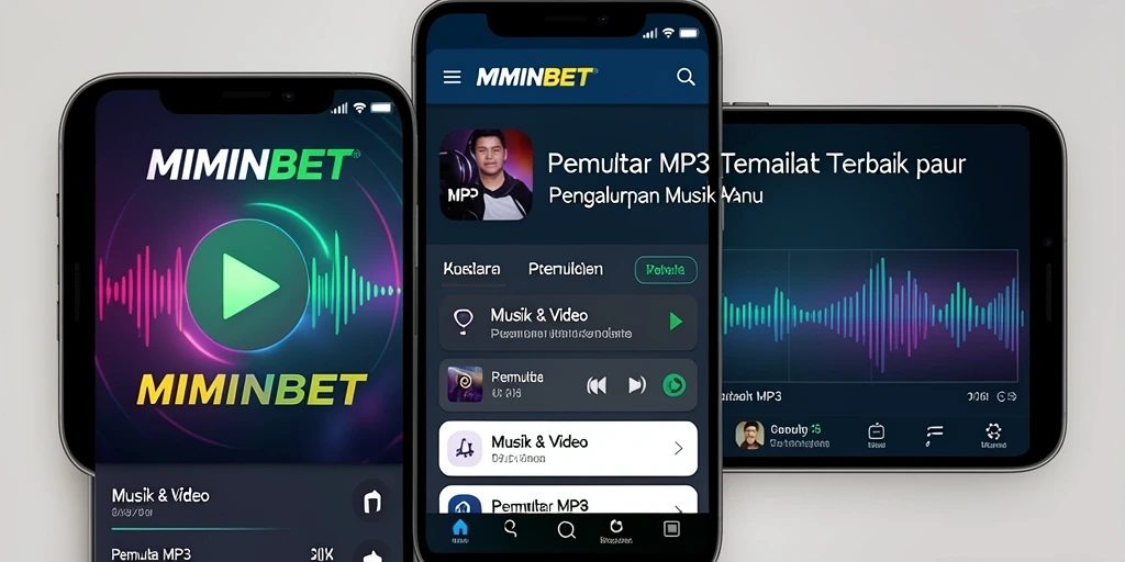 Tampilan antarmuka MIMINBET yang menarik untuk Pemutar MP3.
