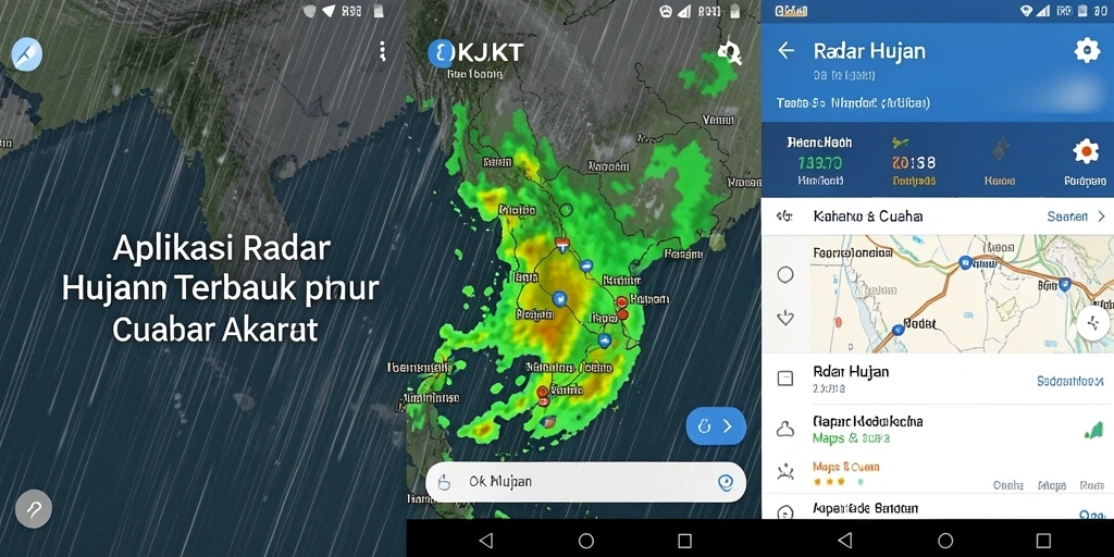 Screenshot antarmuka Radar Hujan OKJKT yang informatif.