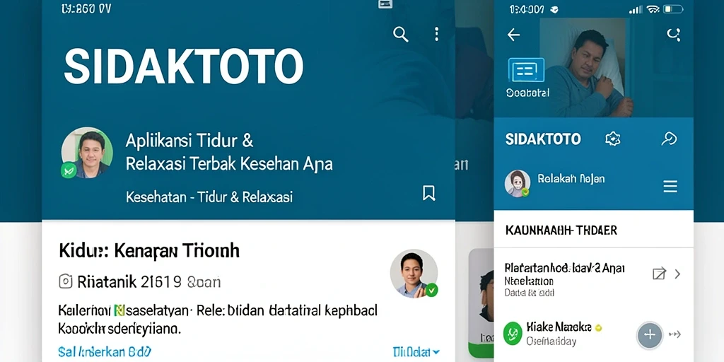 Antarmuka aplikasi SIDAKTOTO yang memudahkan relaksasi dan tidur.